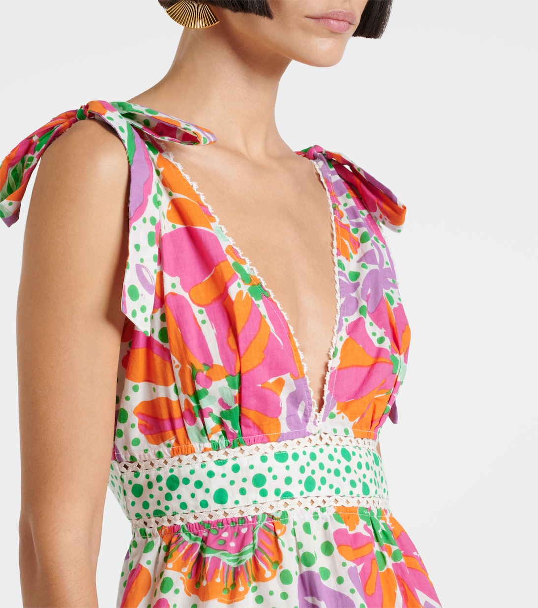 Cara printed cotton minidress | Poupette St Barth