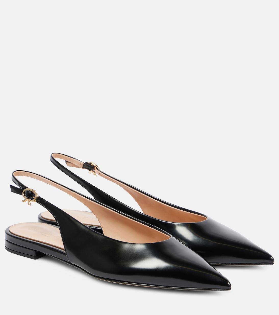 Robbie Sling 05 leather slingback flats | Gianvito Rossi
