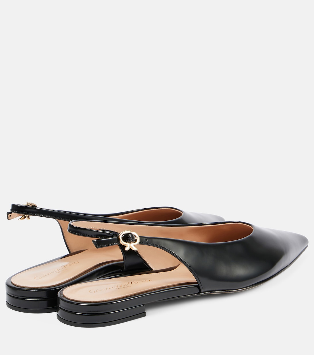 Robbie Sling 05 leather slingback flats | Gianvito Rossi