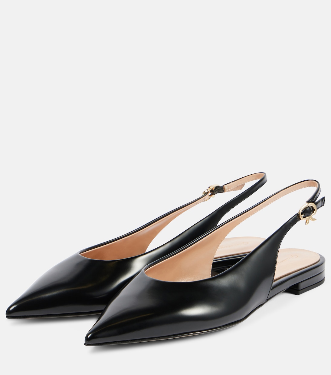 Robbie Sling 05 leather slingback flats | Gianvito Rossi