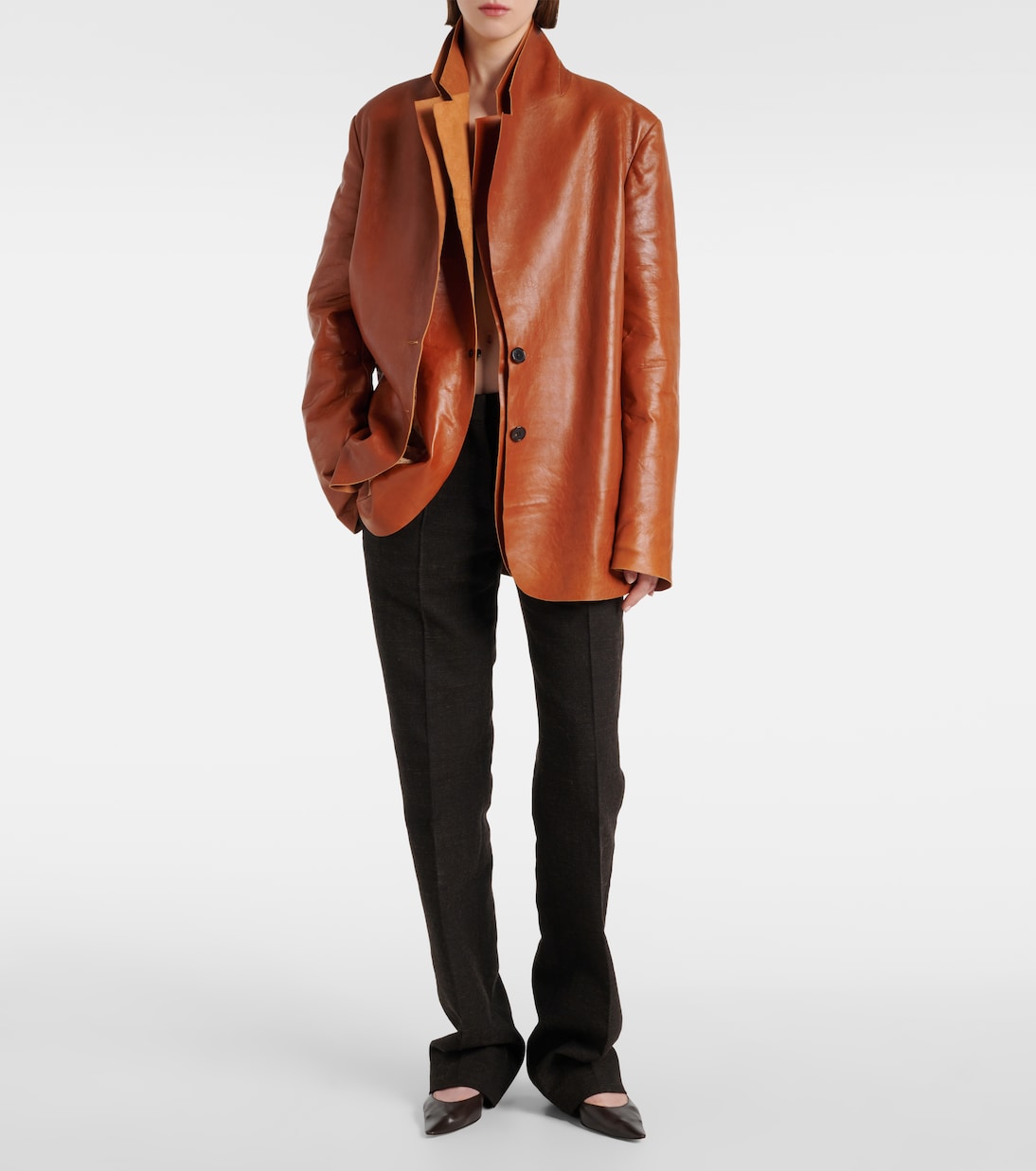 Blazer Lysandre aus Leder | The Row