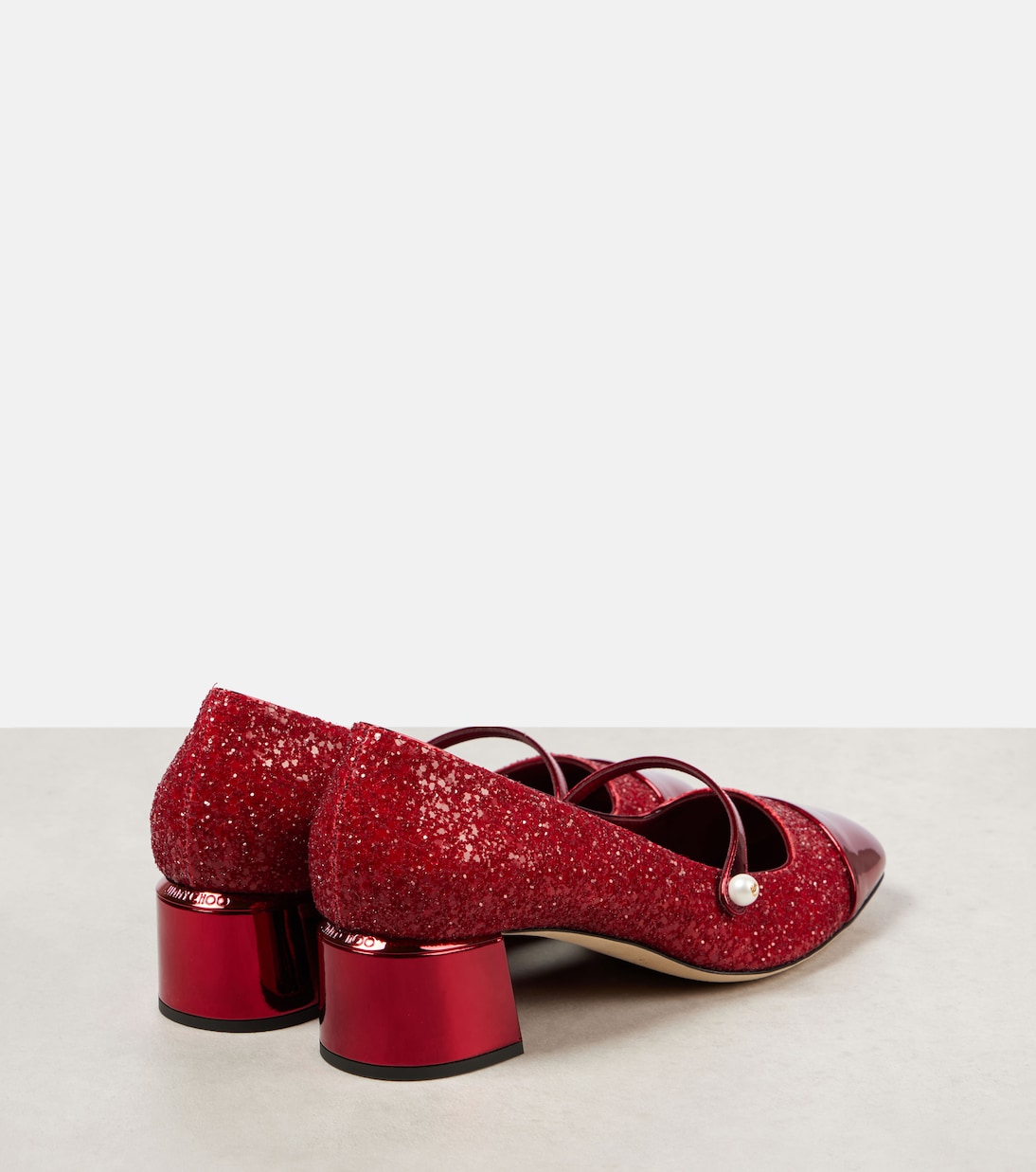Escarpins Elisa 45 en cuir à paillettes | Jimmy Choo
