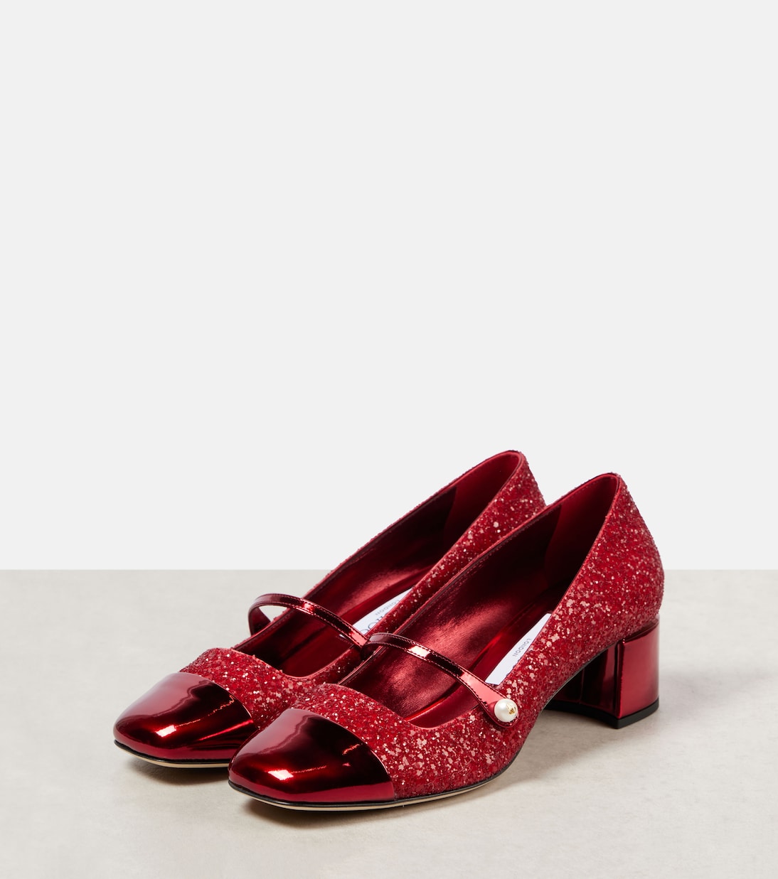 Escarpins Elisa 45 en cuir à paillettes | Jimmy Choo