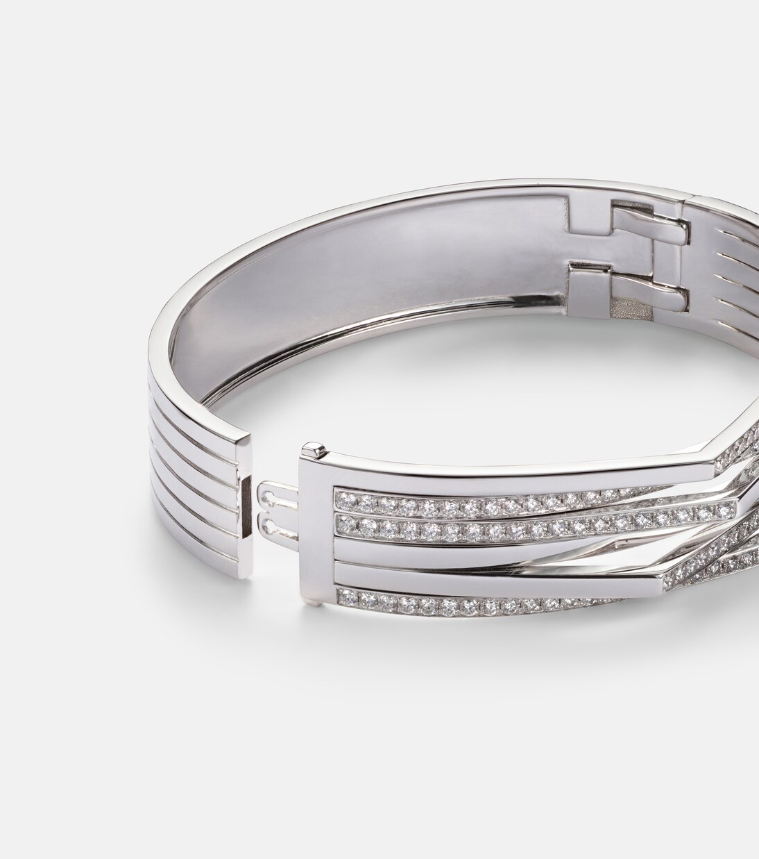 Antifer 18kt white gold cuff bracelet with diamonds | Repossi