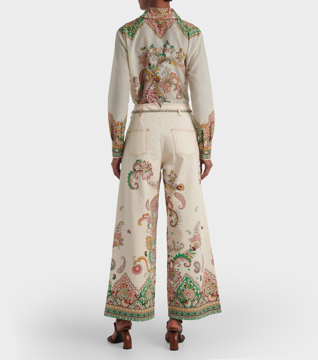 Pantalon ample imprimé en coton mélangé | Etro