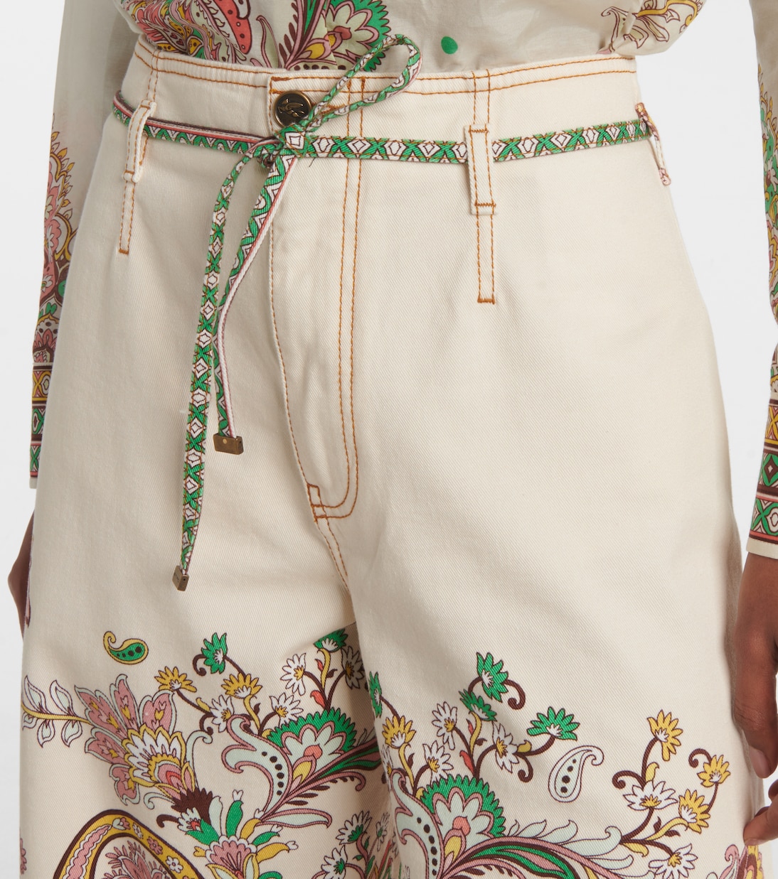 Pantalon ample imprimé en coton mélangé | Etro