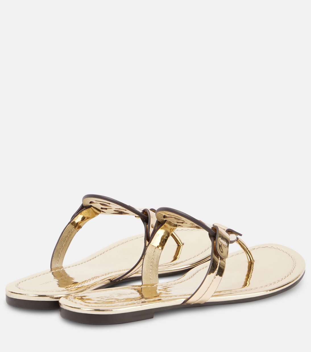 Sandali in pelle metallizzata Tory Burch Miller per uno stile giovane e trendy