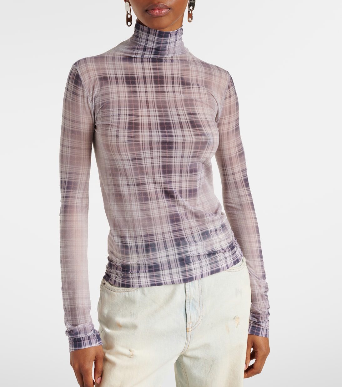 Top a cuadros con efecto desteñido | Acne Studios