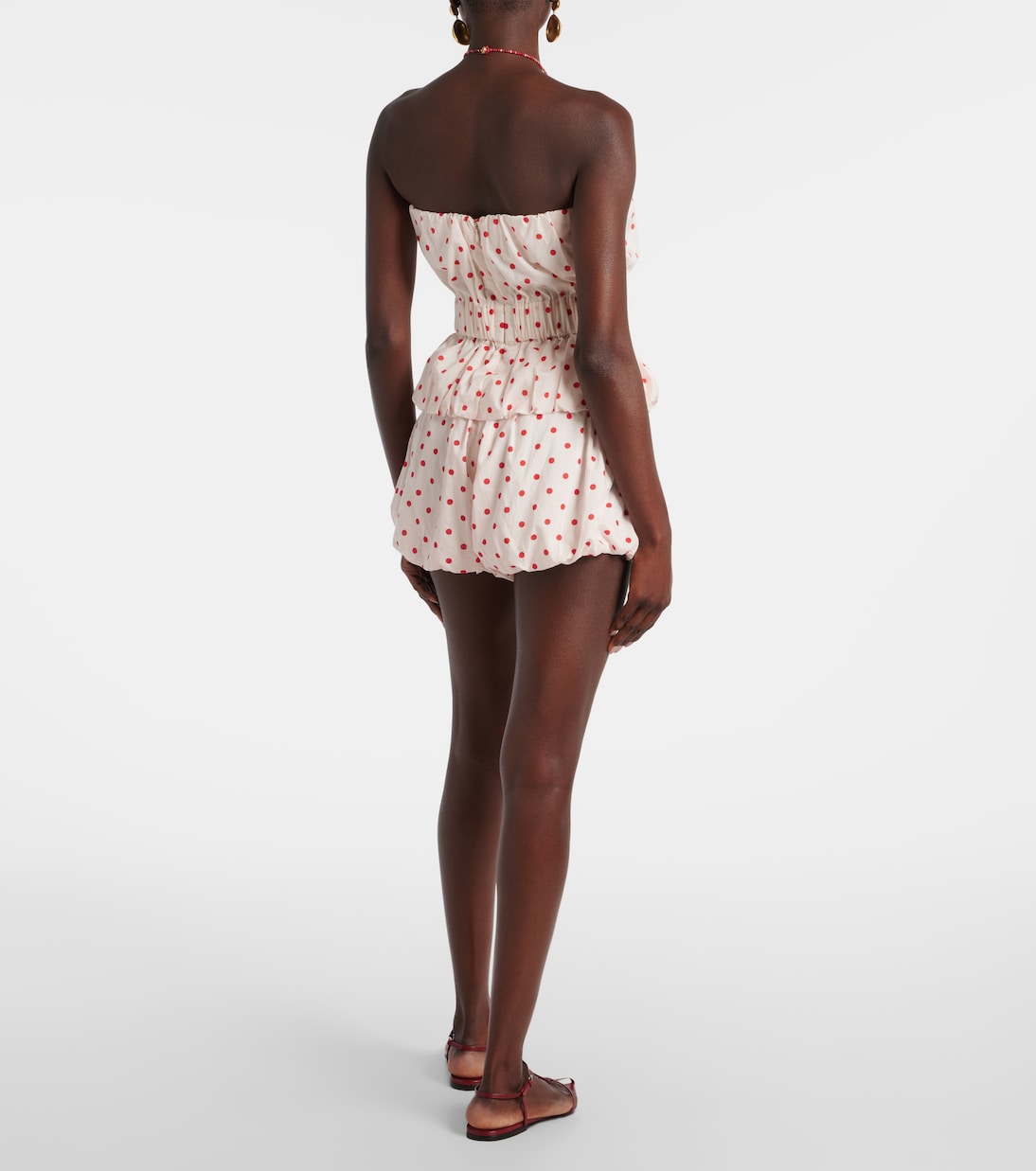 Aurelia polka-dot linen top | Posse
