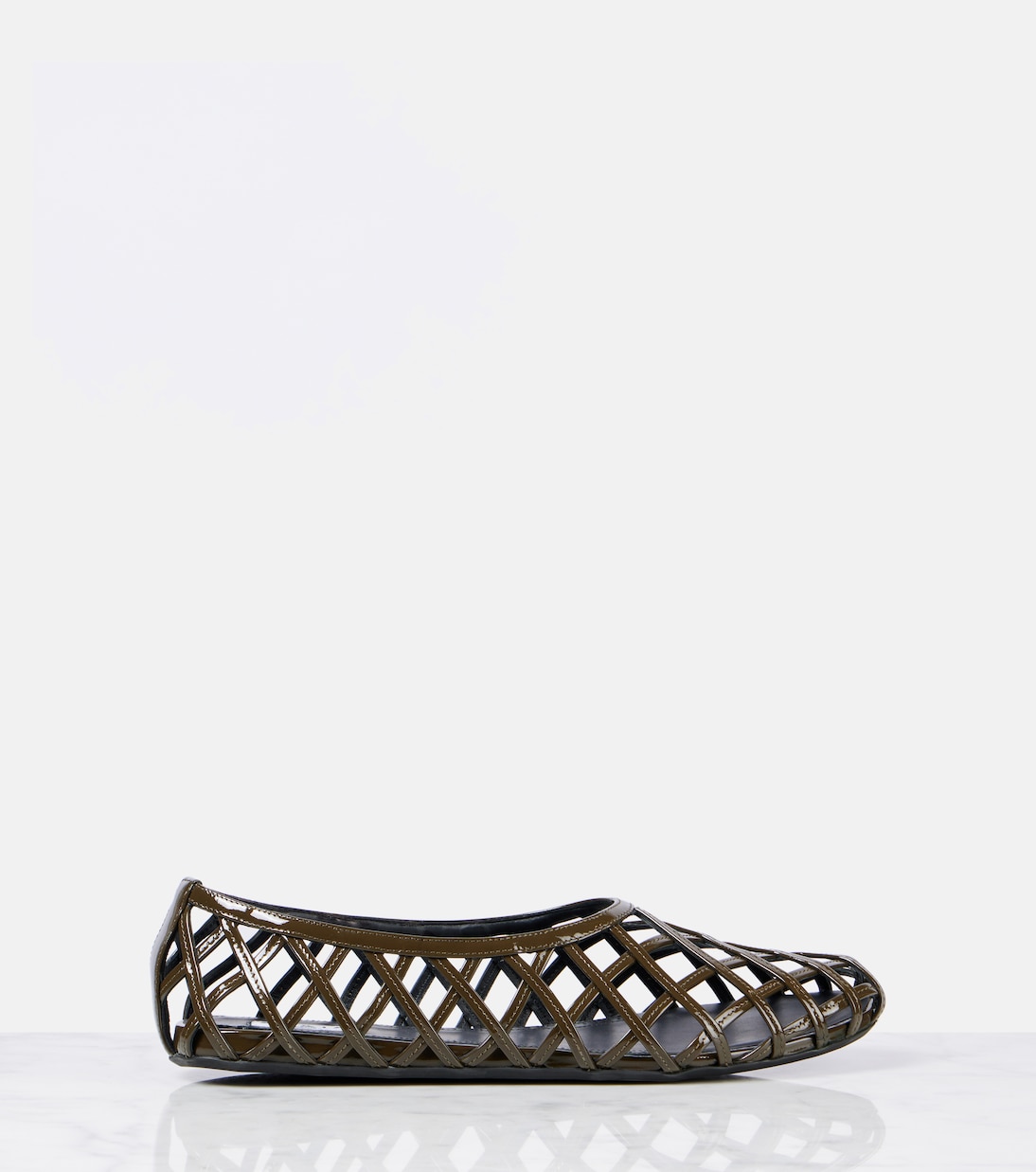 Cage leather ballet flats | Alaïa