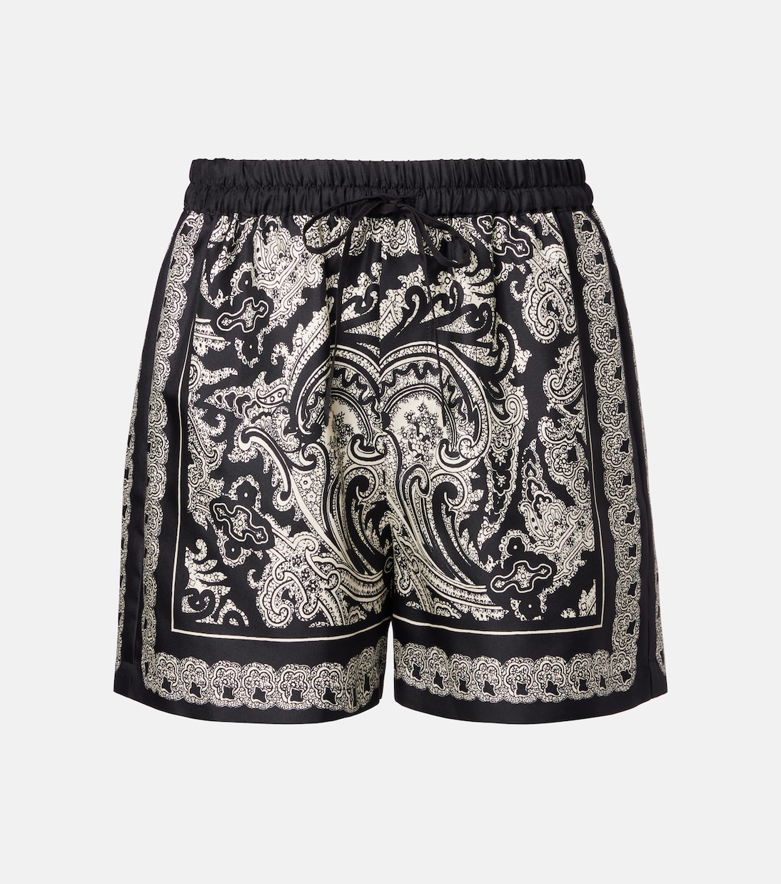 Shorts Frances in twill di seta paisley | Nili Lotan