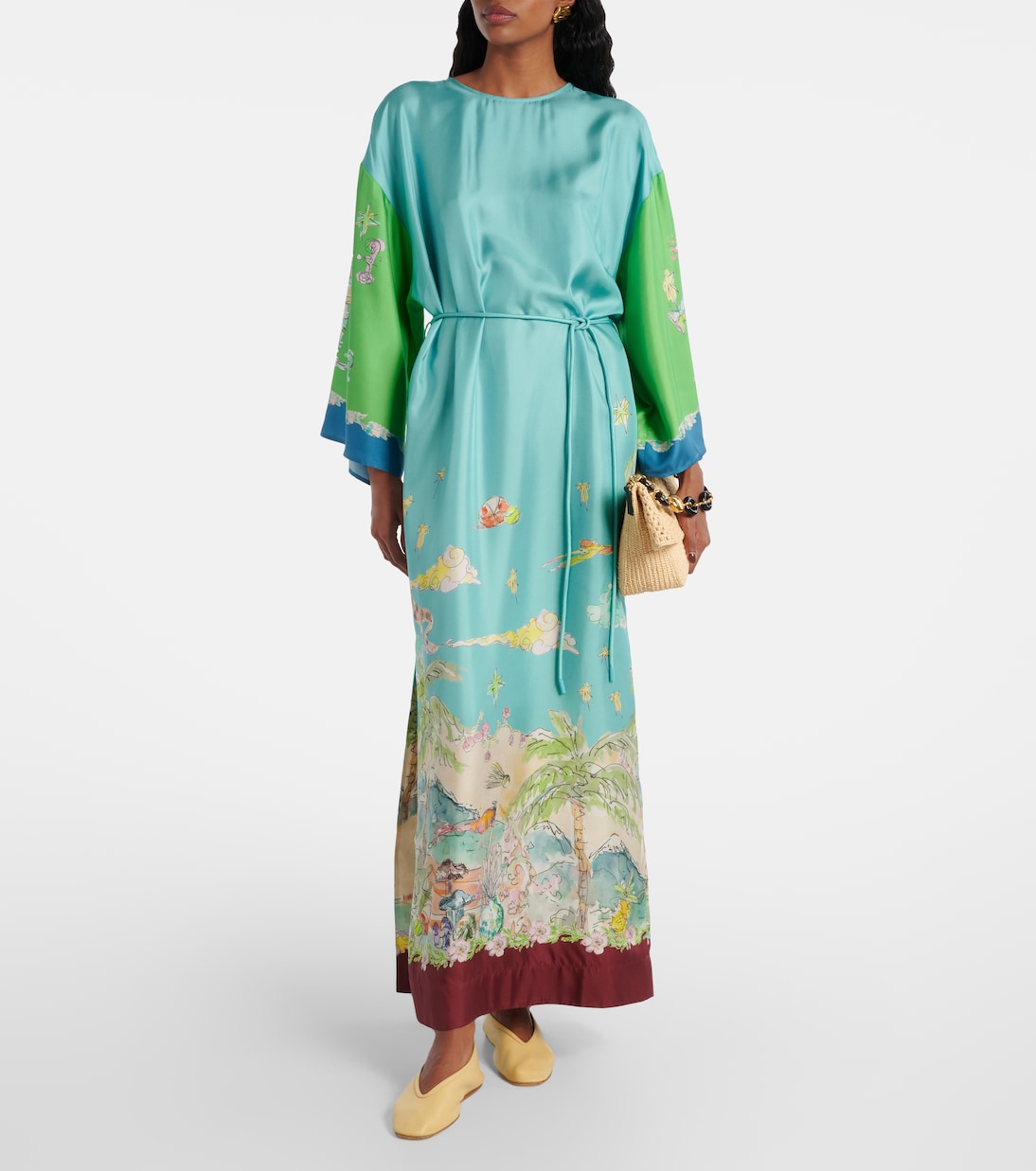 Daria printed silk maxi dress | Alémais