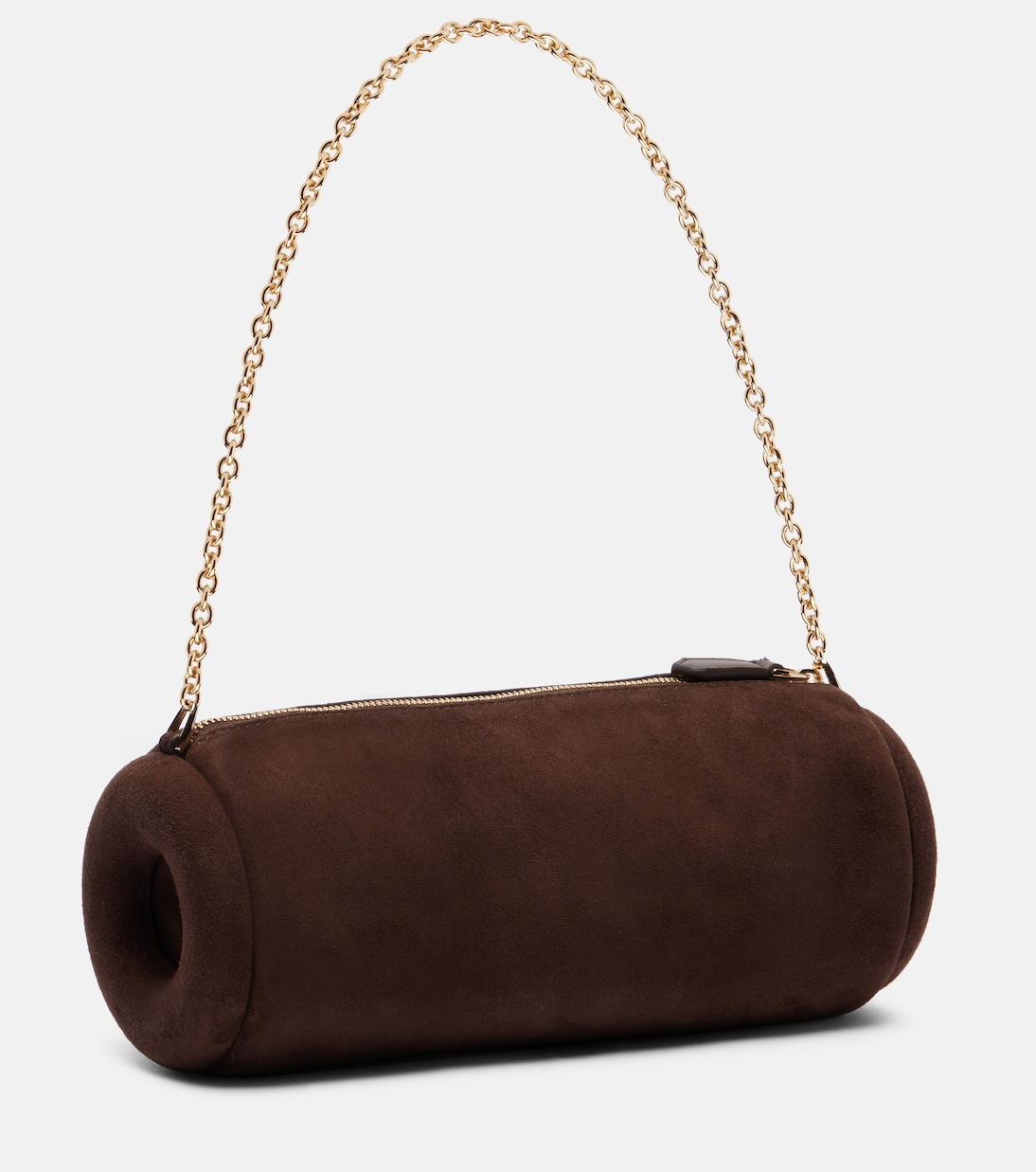 Schultertasche Hoop Mini aus Veloursleder | Aquazzura