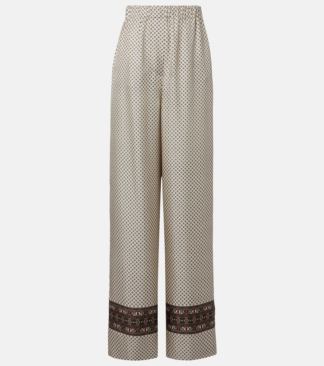 Valerio printed silk twill wide-leg pants | Loro Piana