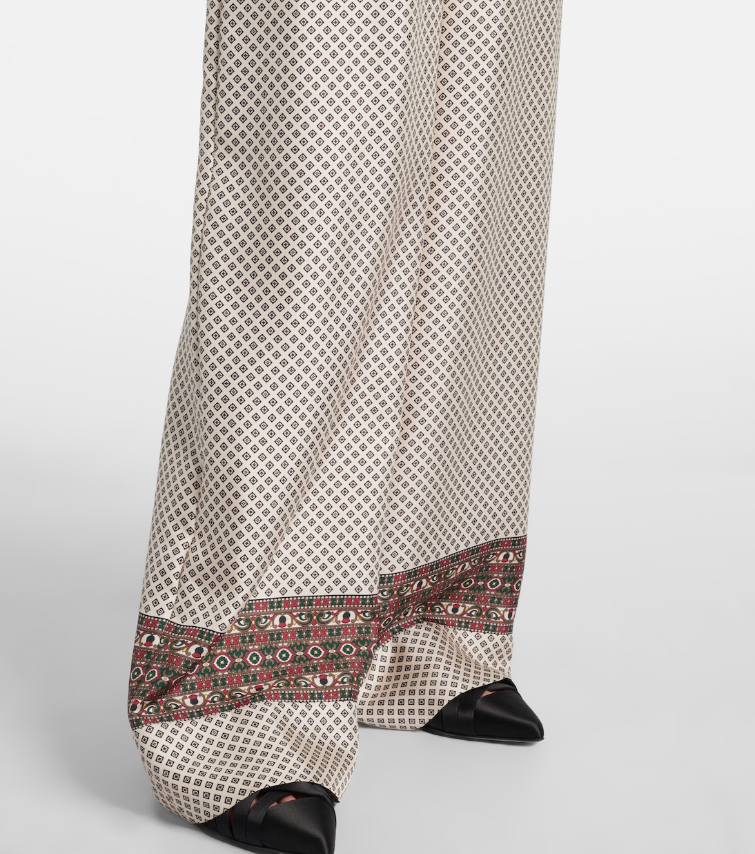 Valerio printed silk twill wide-leg pants | Loro Piana