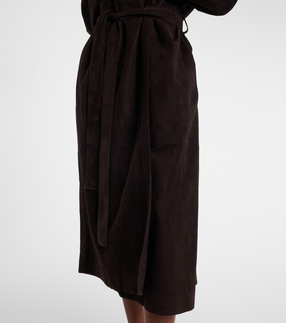 Solana suede wrap coat | The Row