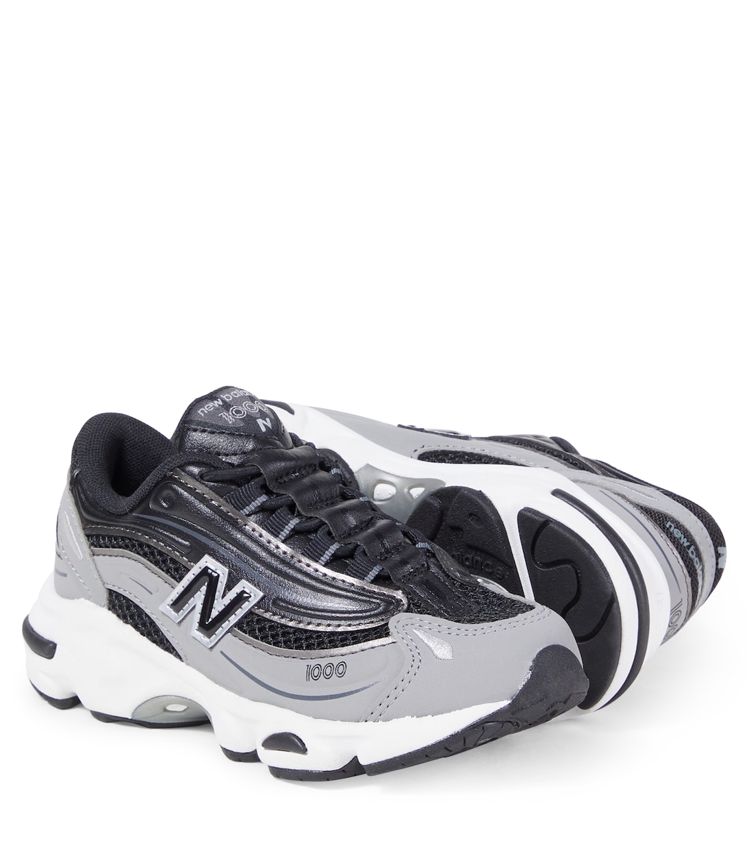 1000 Kids faux leather-trimmed sneakers | New Balance Kids