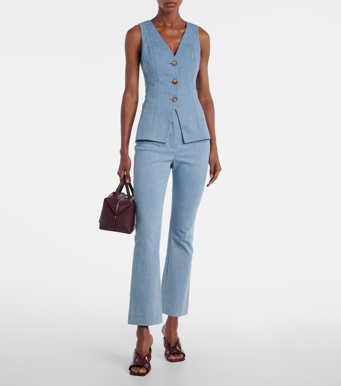 Avalina denim vest | Veronica Beard