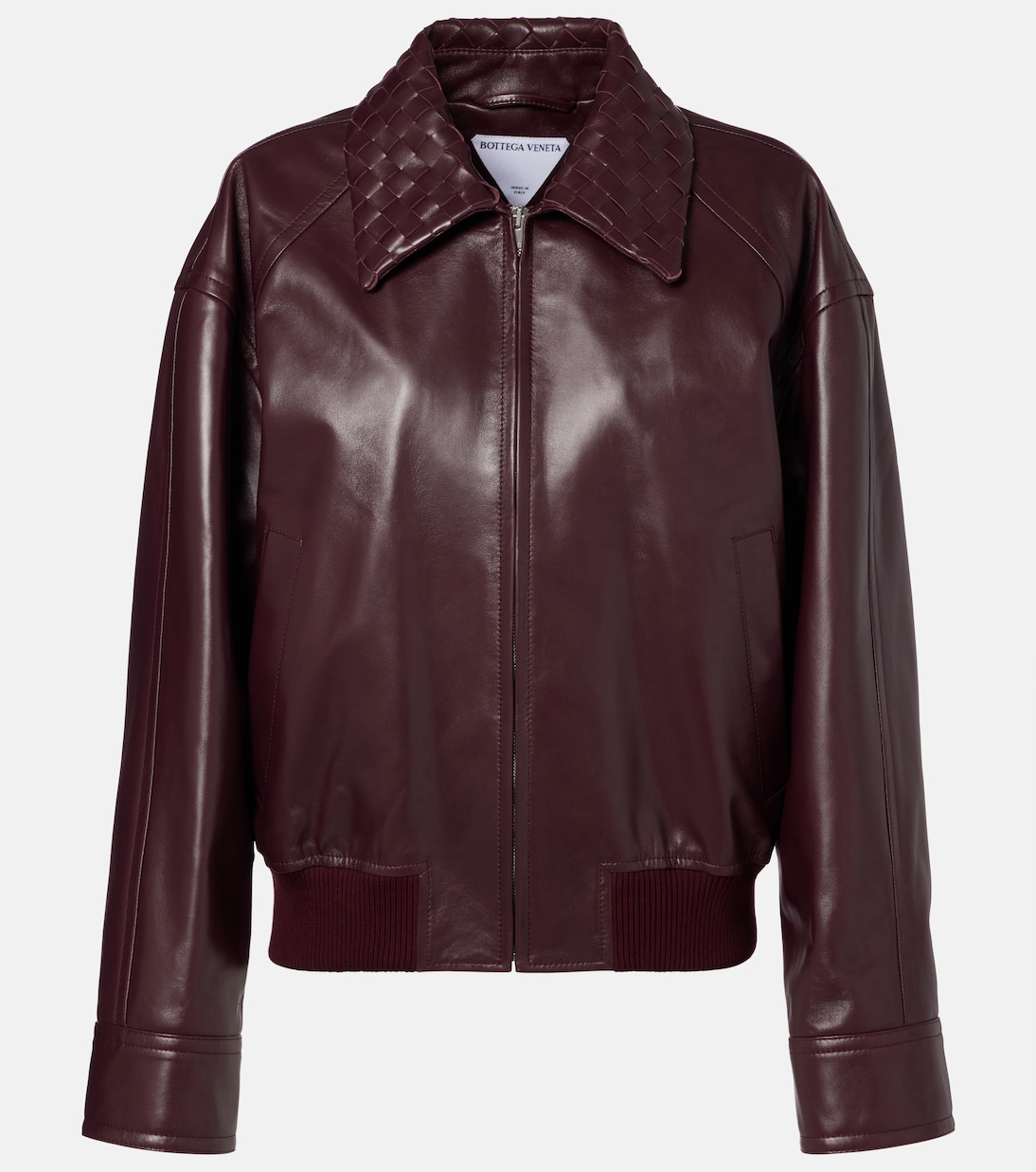 Intrecciato leather blouson jacket | Bottega Veneta
