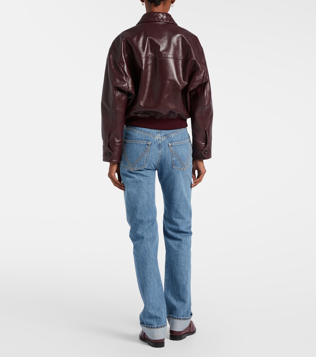 Intrecciato leather blouson jacket | Bottega Veneta
