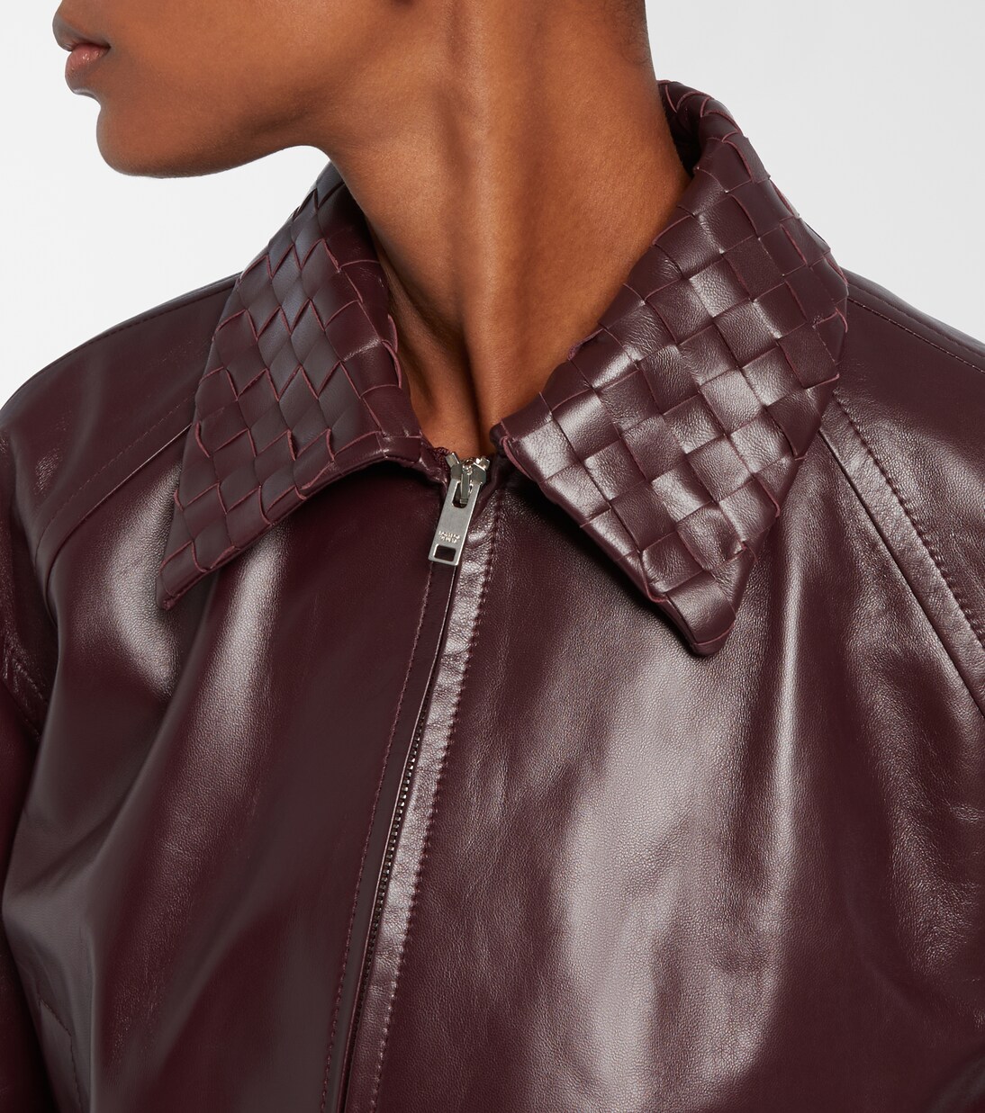 Intrecciato leather blouson jacket | Bottega Veneta