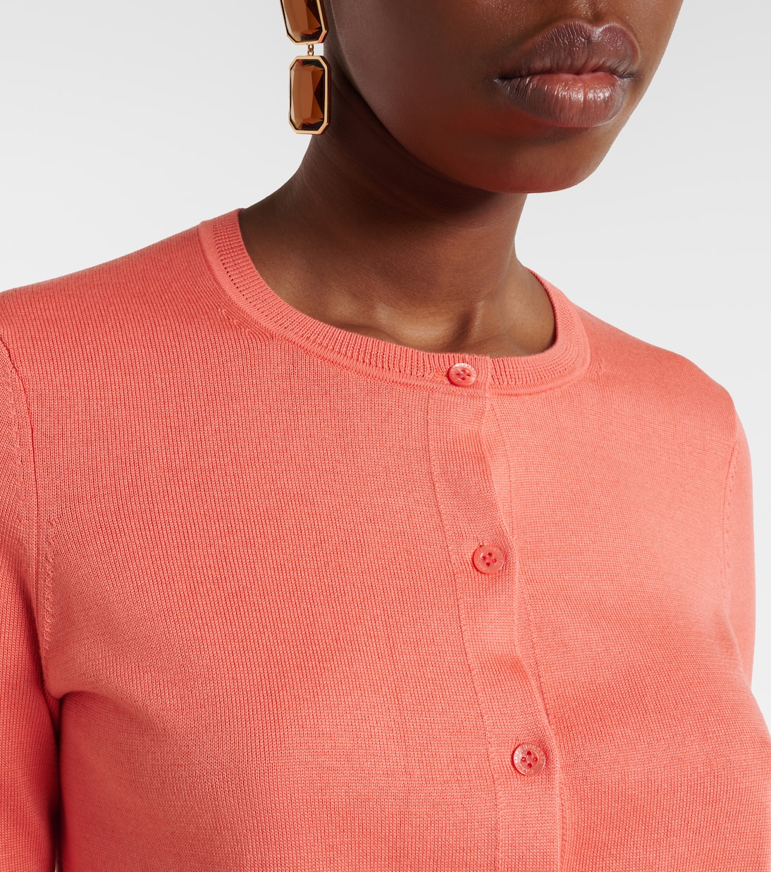 Cropped silk and cotton cardigan | Carolina Herrera