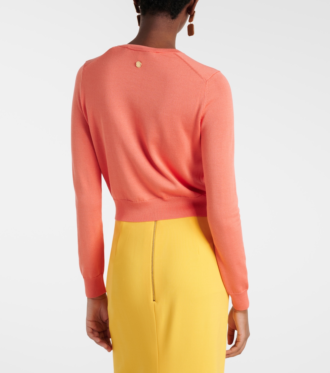 Cropped silk and cotton cardigan | Carolina Herrera