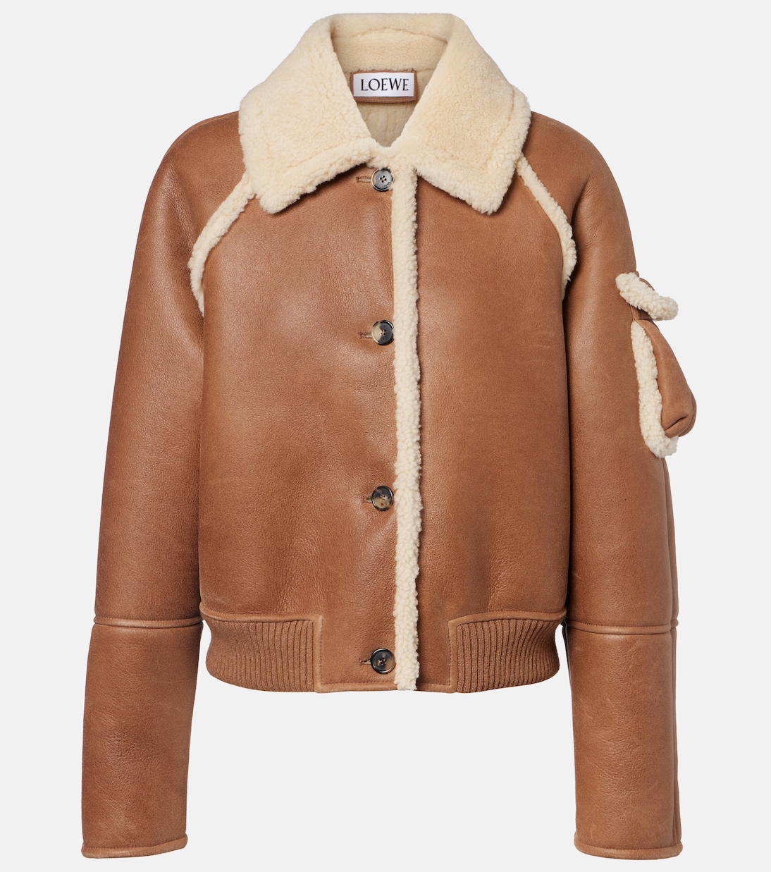 Shearling-trimmed leather blouson | Loewe