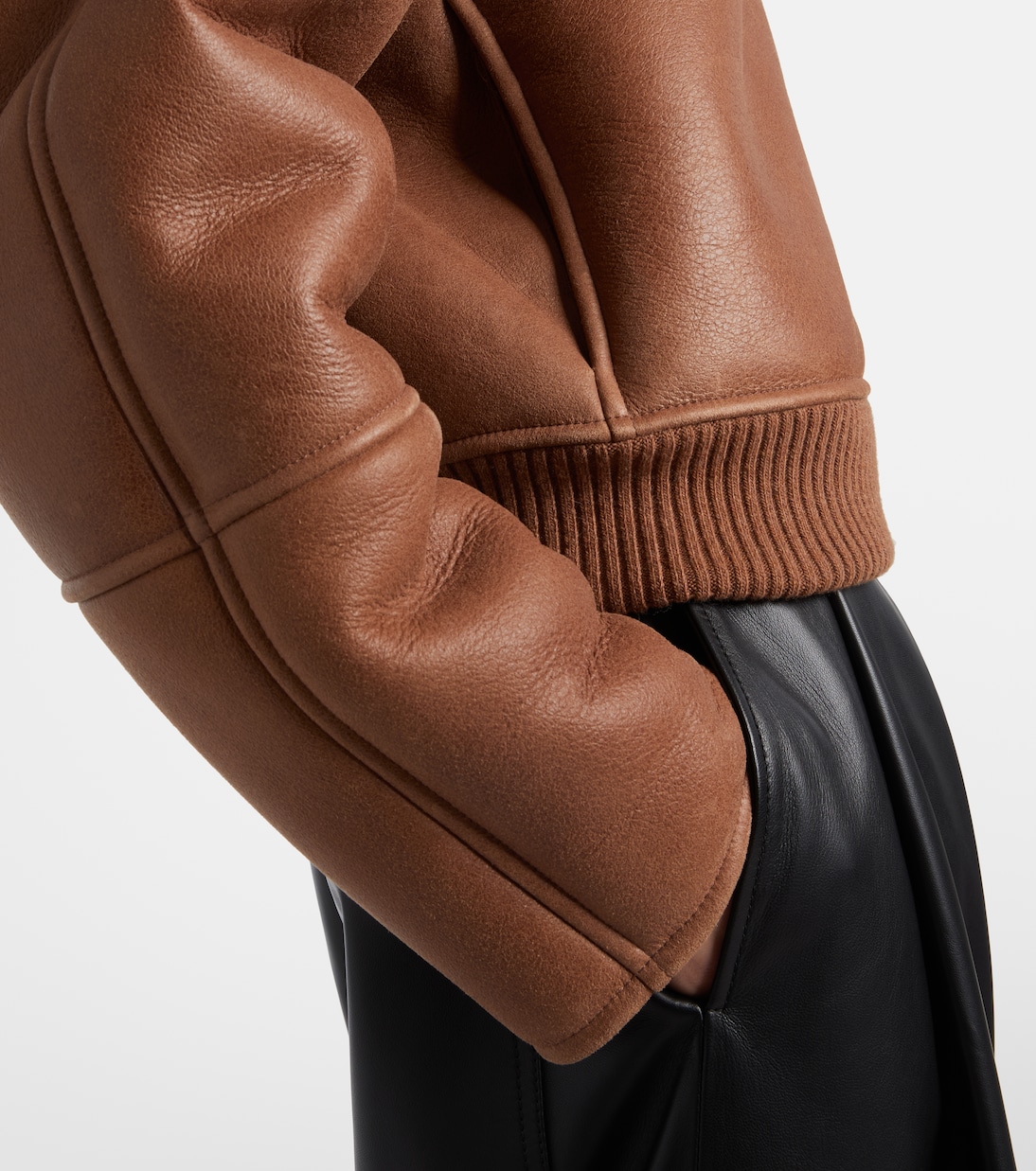 Shearling-trimmed leather blouson | Loewe
