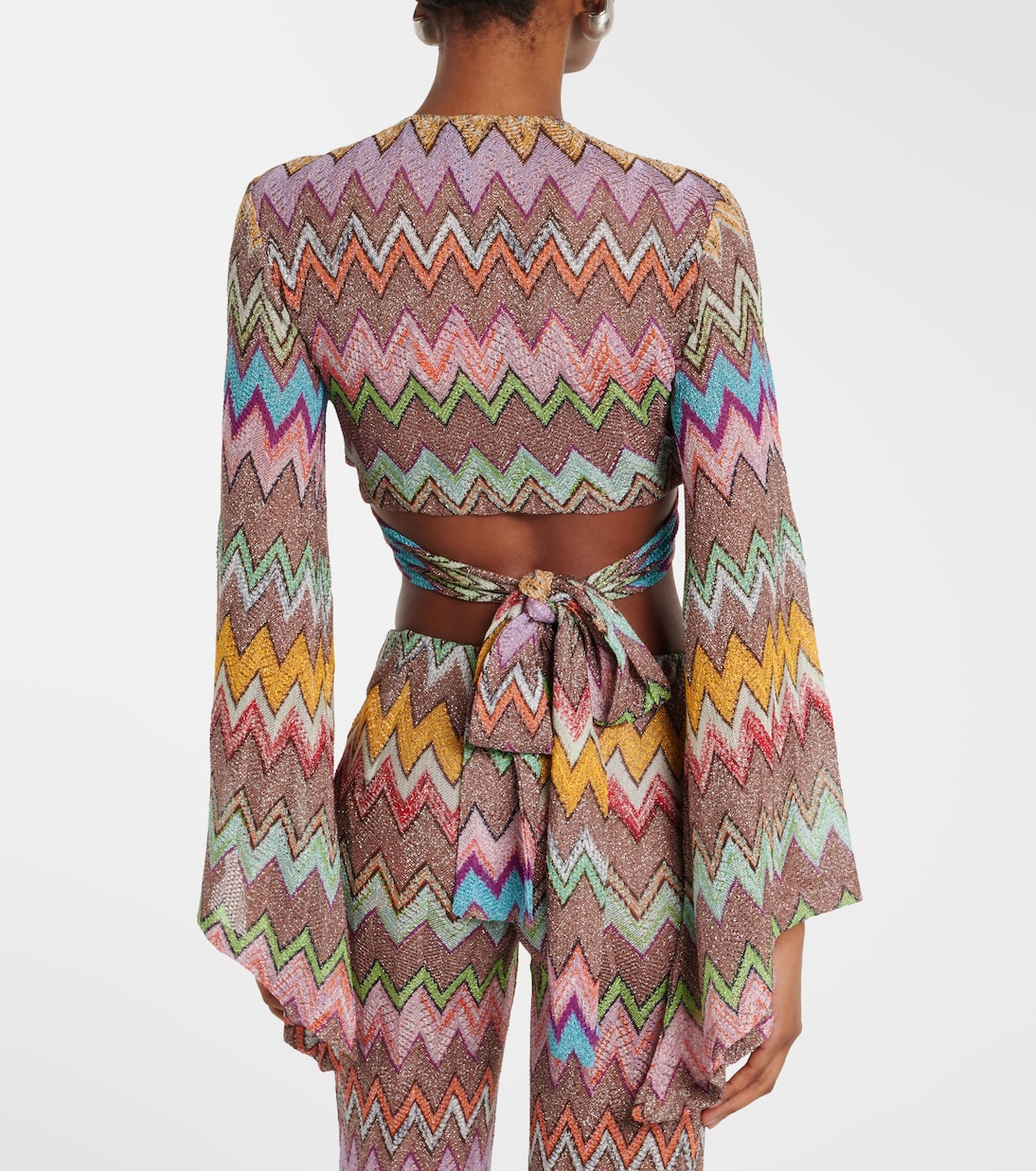 Top crop in lamé a zigzag | Missoni