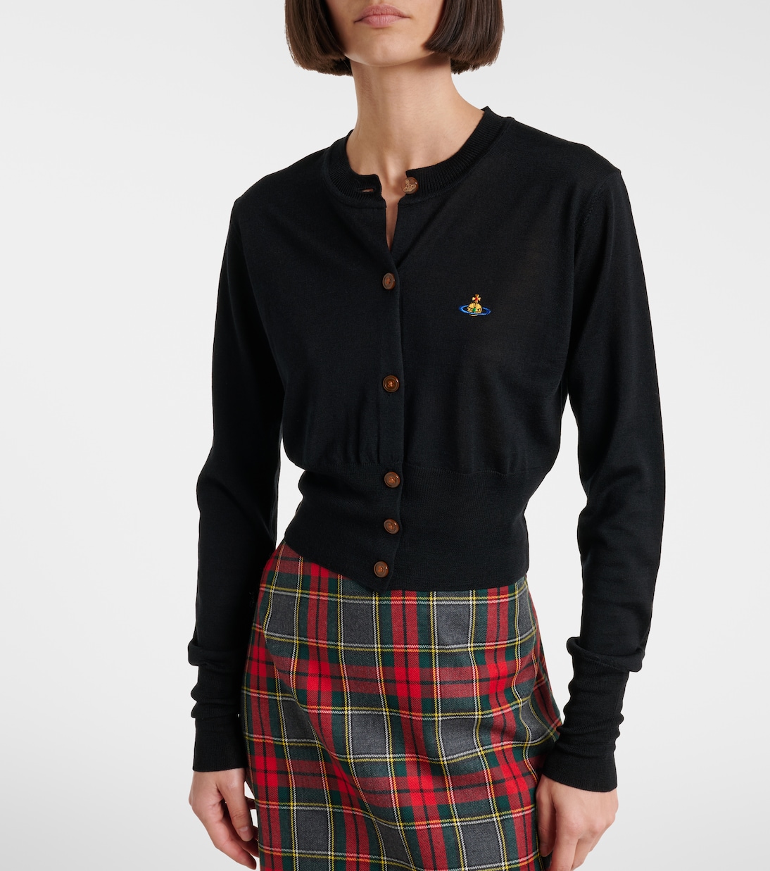 Cárdigan Bea de lana y seda cropped | Vivienne Westwood