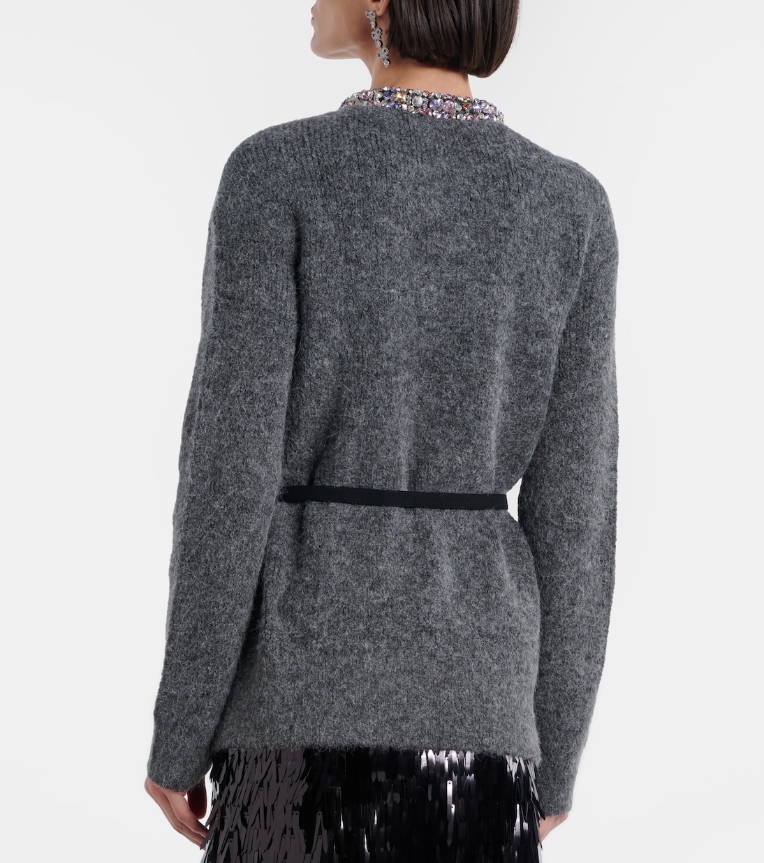 Belted embellished cardigan | Self-Portrait