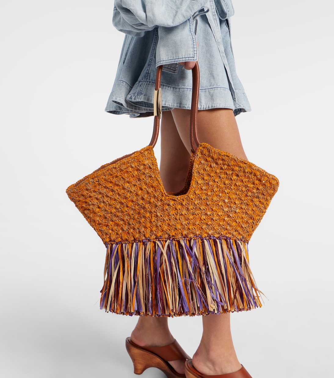 Goldentime Medium raffia tote bag | Zimmermann