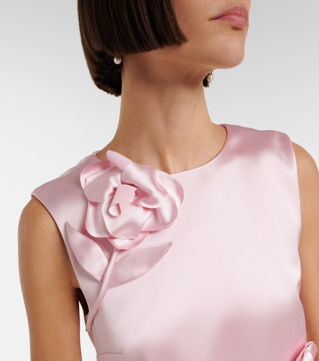 Vestido corto de satén | Self-Portrait