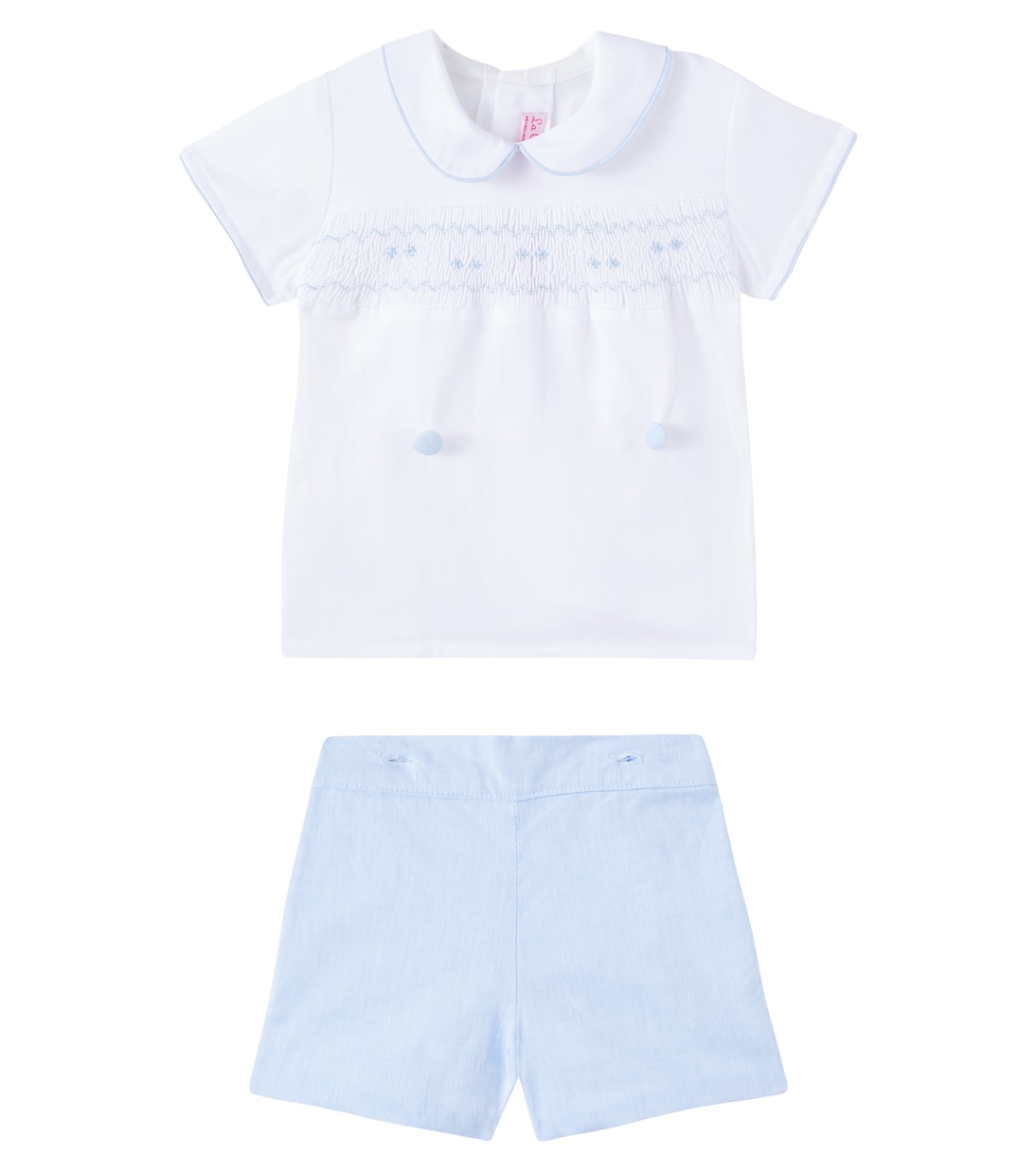 Baby Carlina embroidered top and shorts set | La Coqueta