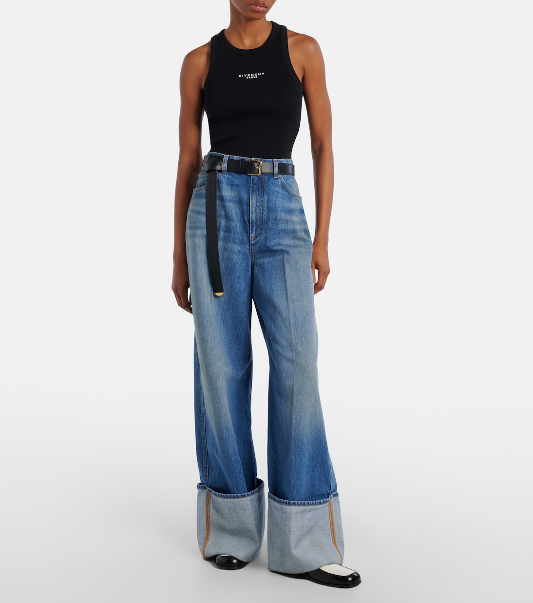 Cropped logo cotton tank top | Givenchy