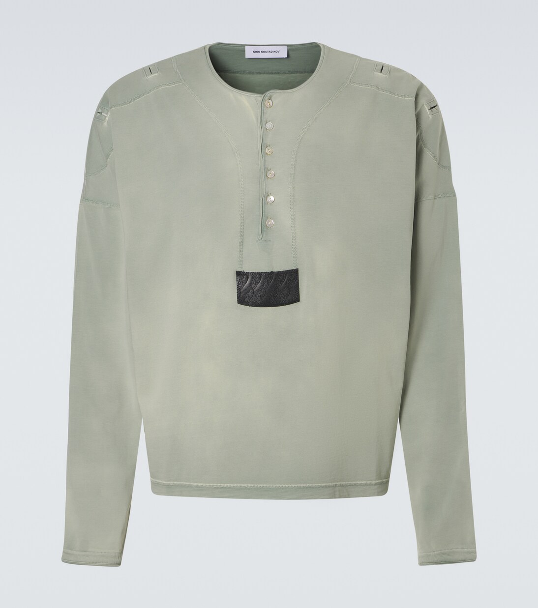 Sargo cotton Henley shirt | Kiko Kostadinov