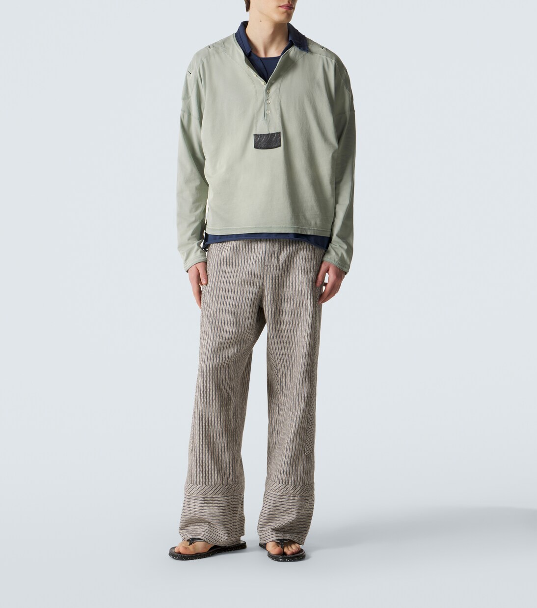 Sargo cotton Henley shirt | Kiko Kostadinov