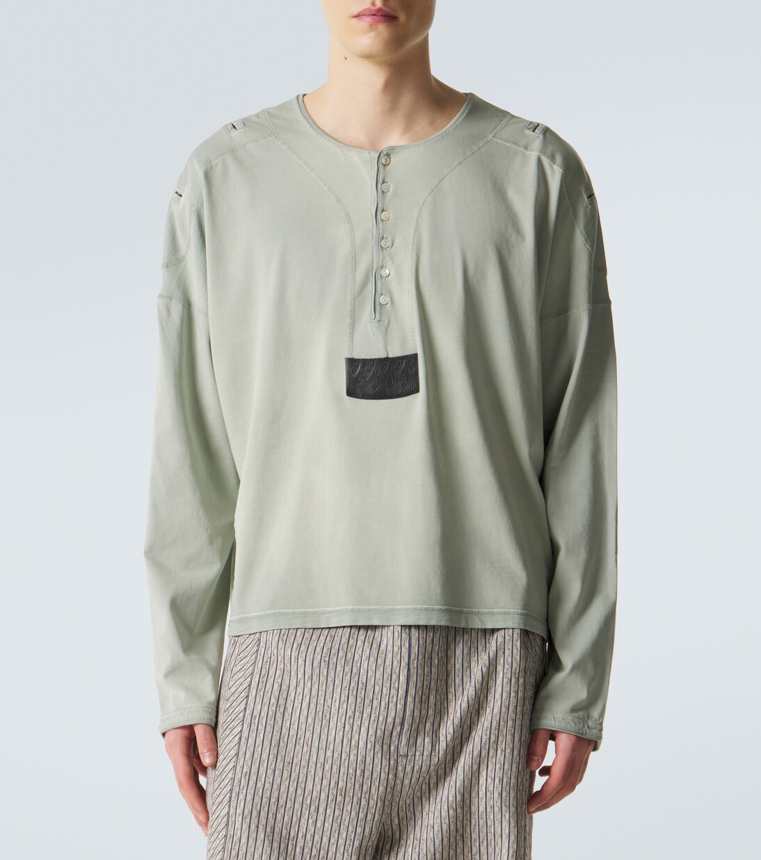 Sargo cotton Henley shirt | Kiko Kostadinov