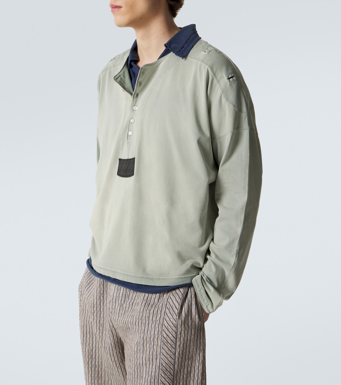 Sargo cotton Henley shirt | Kiko Kostadinov