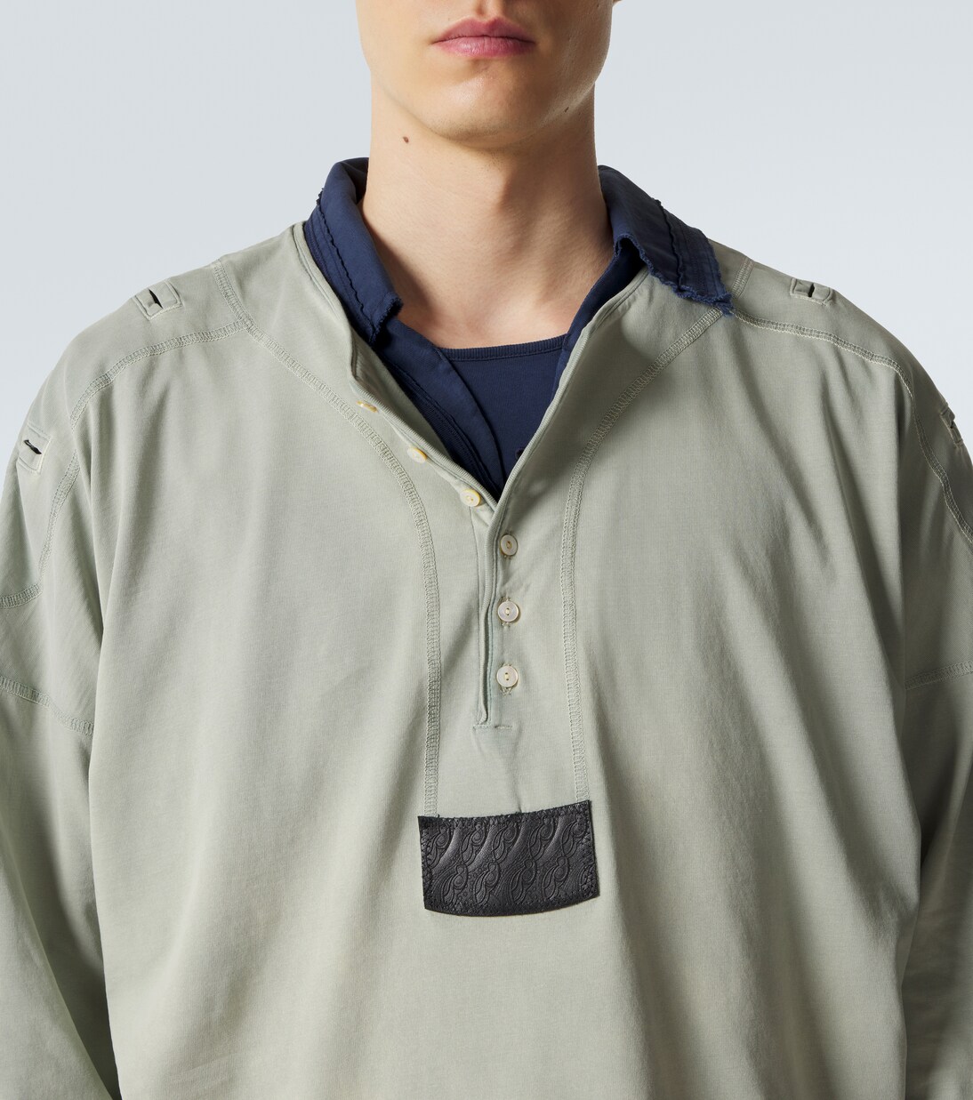 Sargo cotton Henley shirt | Kiko Kostadinov