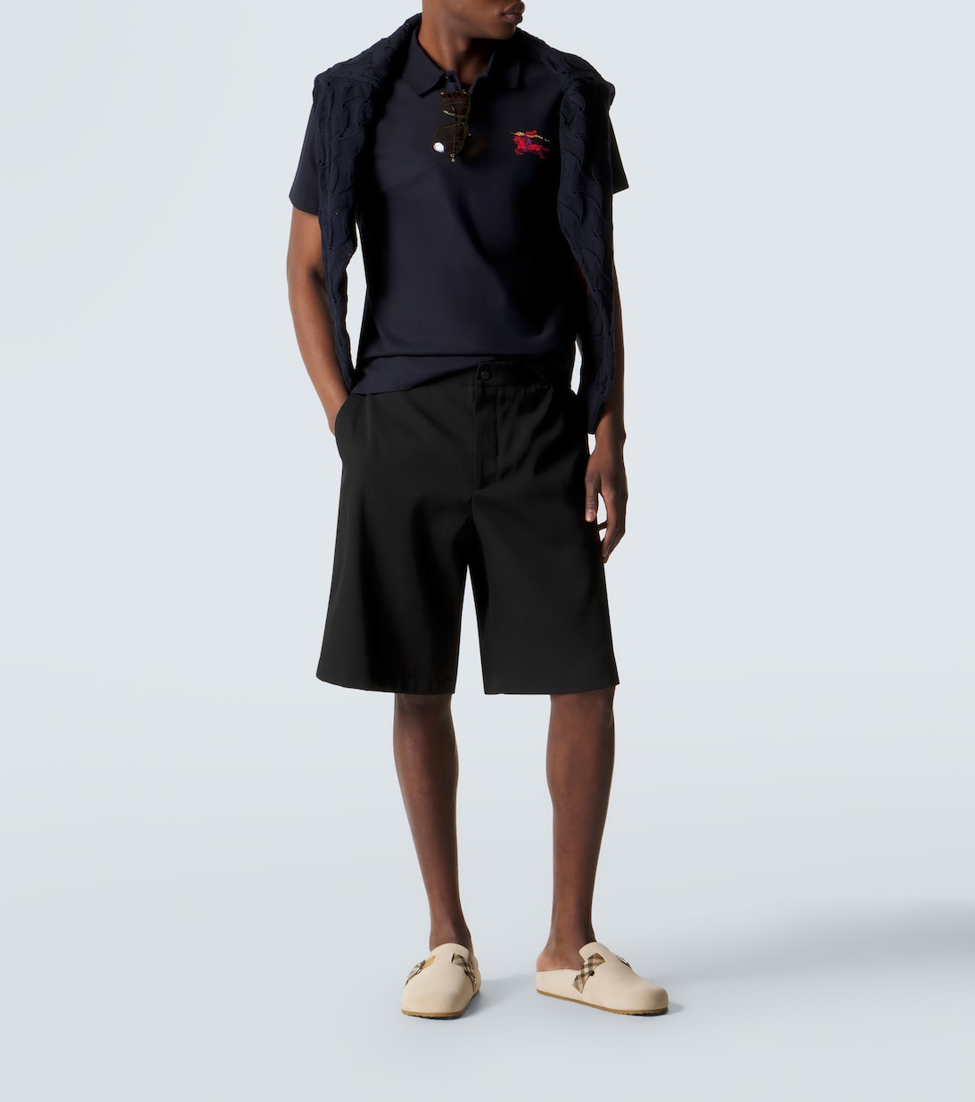 Zuecos Urchin de ante con Burberry Check | Burberry