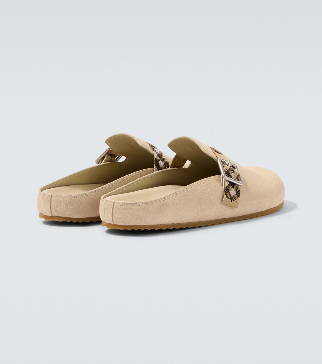 Zuecos Urchin de ante con Burberry Check | Burberry