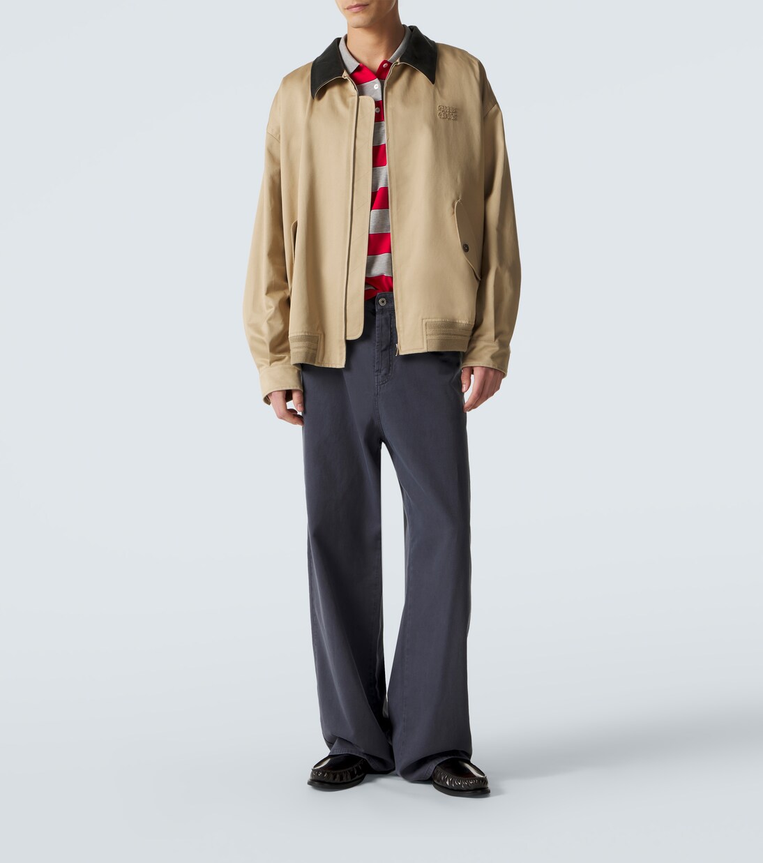 Cotton twill blouson jacket | Miu Miu