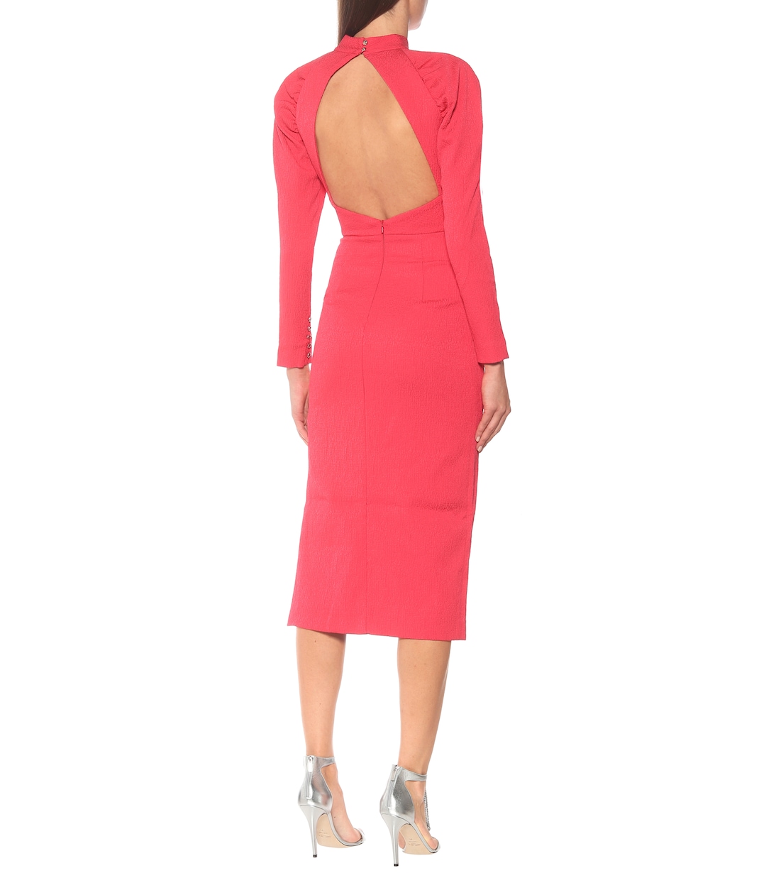 Martini textured crêpe midi dress | Rebecca Vallance