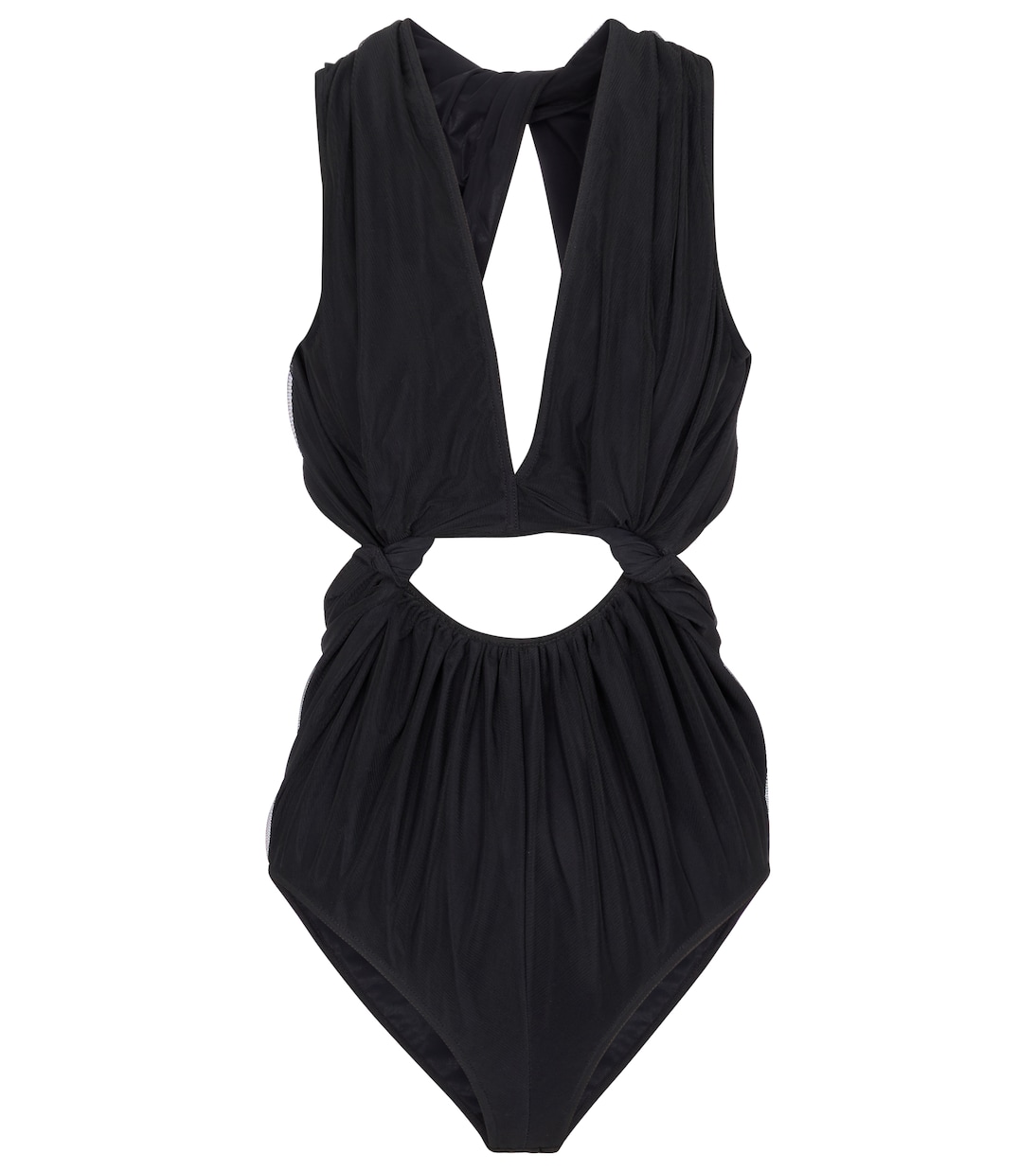 Cutout mesh and stretch-jersey bodysuit | Rick Owens