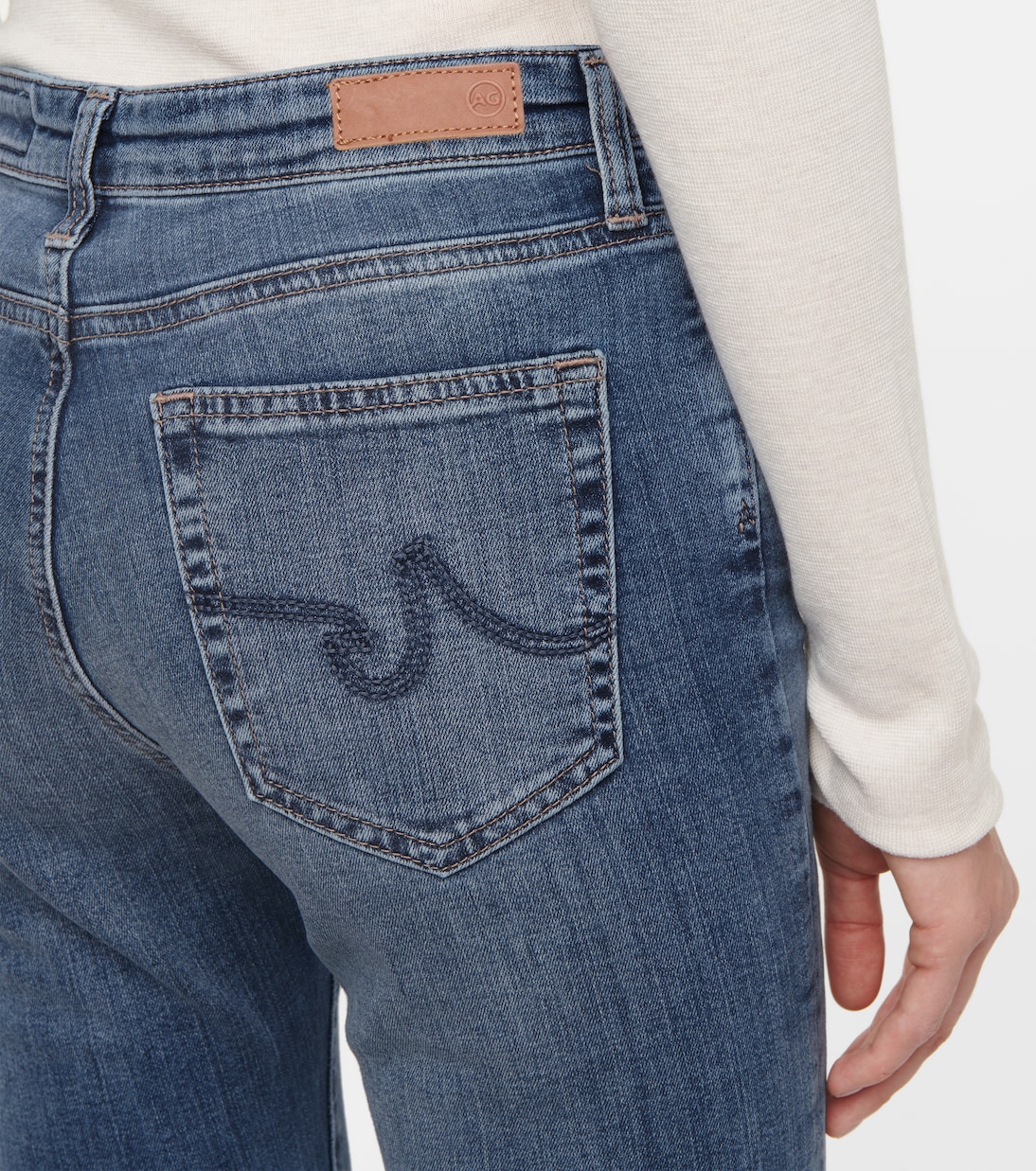 Jeans Mari de algodón elástico tiro alto | AG Jeans