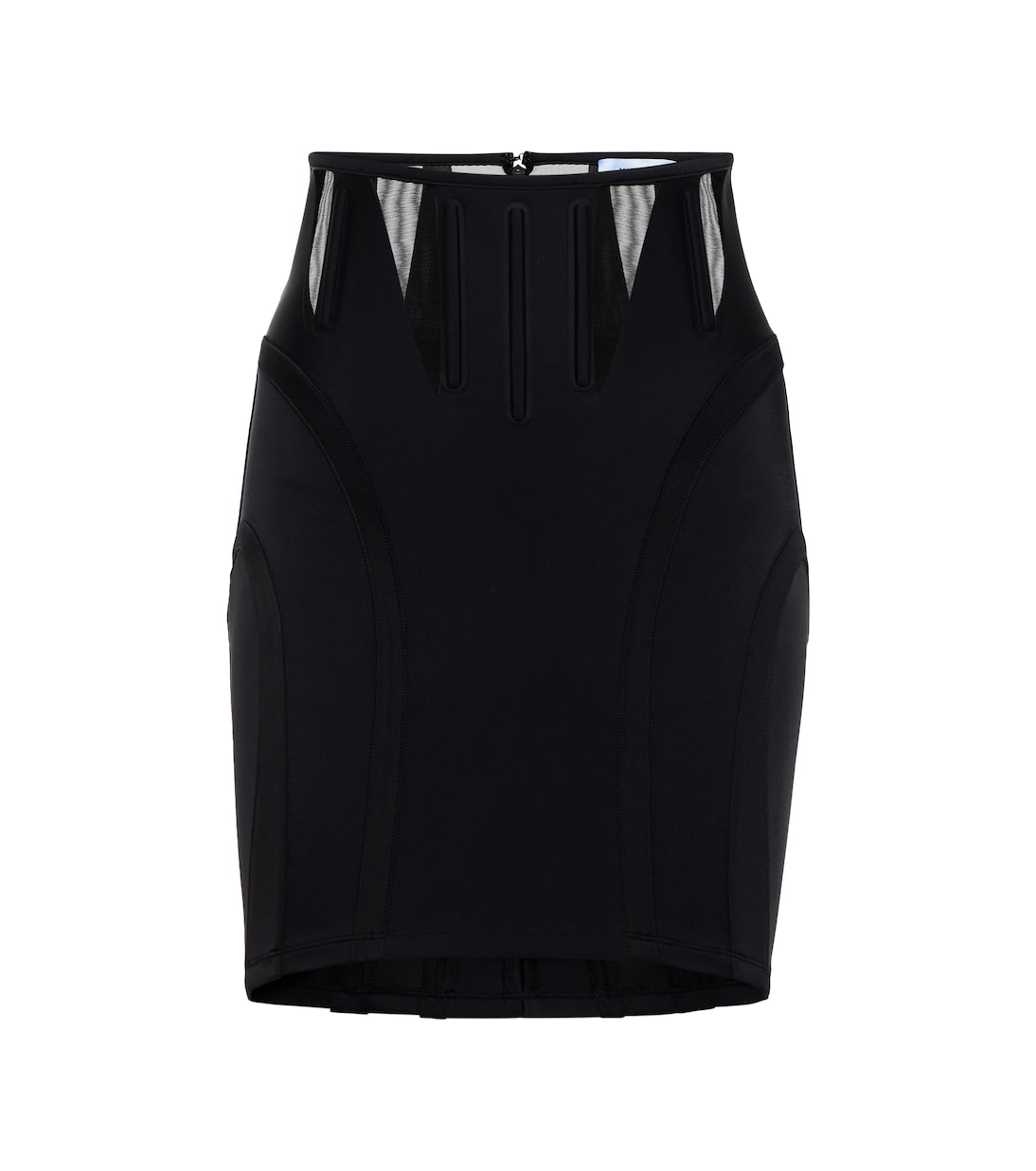 Minifalda con panel de malla | Mugler