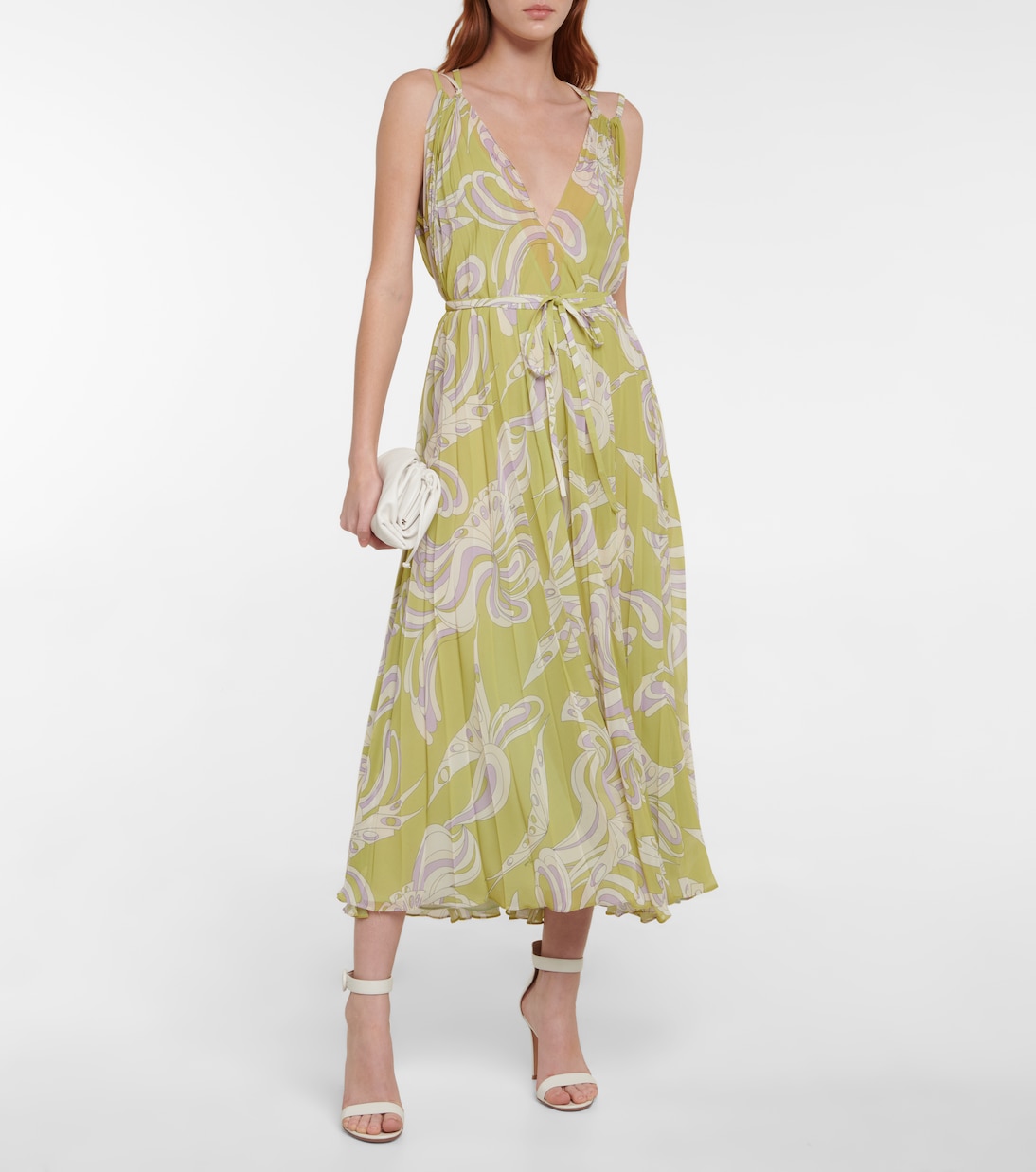 Bedrucktes Midikleid aus Georgette | Pucci