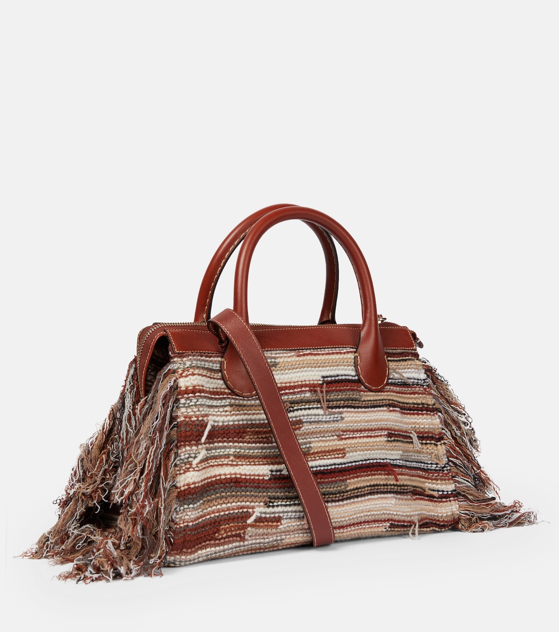 Borsa Edith Medium in cashmere e pelle | Chloé